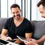 **

Prompt: A civil engineer in their late 30s, dressed in smart-casual attire, time blocking on a digital tablet while sitting on their couch. The scene is set in a modern, well-lit living room with family photos in the background. The engineer is smiling slightly, and their tablet shows a clearly organized schedule with color-coded blocks for "Work Project," "Gym," and "Family Dinner."  Emphasis on balance and organization. Natural lighting. Realistic rendering.

**