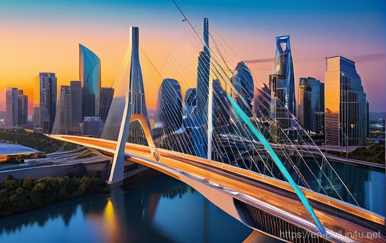 토목기사 자격증으로 할 수 있는 일 - **Prompt 1: Modern Urban Infrastructure Harmony**
    "A breathtaking panoramic view at golden hour ...